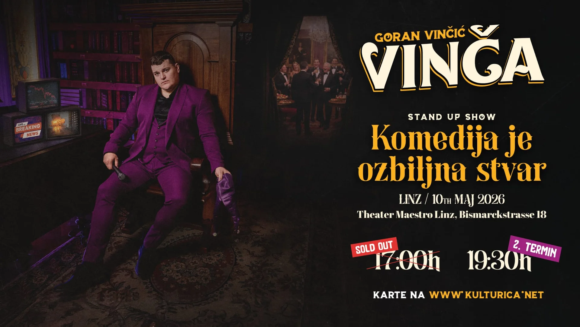 Goran Vinčić Vinča - "Komedija je ozbiljna stvar" - Linz - 2026-05-10